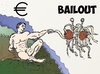 Cartoon: FSM Euro Bailout caricature (small) by BinaryOptions tagged binary,options,trading,option,trader,cariacture,editorial,cartoon,financial,comic,business,satire,parody,painting,euro,bailout,news