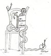 Cartoon: Die Brillenschlange (small) by KatrinKaciOui tagged brillenschlange holzwurm apfelwurm regenwurm stuhl buch vers shop