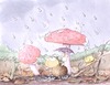 Cartoon: Es regnet (small) by lerimo tagged regen,lerimo,pilze