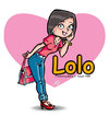 Cartoon: lolo   cute !! (small) by ramzytaweel tagged girl,love,cute
