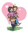 Cartoon: love (small) by ramzytaweel tagged love bicycle romance