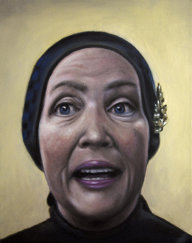 Cartoon: Little Edie from Grey Gardens (medium) by vokoban tagged oil,painting,little,edie,bouvier,beale,edith,grey,gardens,maysles