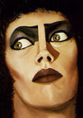 Cartoon: Frank N Furter (small) by vokoban tagged painting oil rocky horror tim curry drag queen