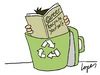 Cartoon: Career Advice (small) by Lopes tagged trash,recycle,professional,magazine,career,man,hands,symbol,ecology