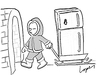 Cartoon: Global Warming Precaution (small) by Lopes tagged eskimo,iglu,climate,change,refrigerator,fridge,home,cold,ice