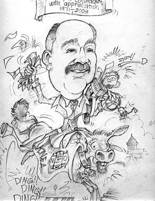 Cartoon: a retiring political reason (medium) by marcoangelo tagged cartoon,caricature,drawing,sketch
