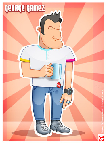 Cartoon: GeorgeGamez (medium) by gamez tagged ggg,gg,george,gamez