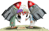 Cartoon: Conflict between India and Pakis (small) by Ridha Ridha tagged conflict between india pakis cartoon by ridha