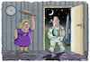 Cartoon: No comment - Ridha (small) by Ridha Ridha tagged astronaut,night,wife,anger