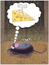 Cartoon: No title -  Ridha H. Ridha (small) by Ridha Ridha tagged mouse,toys,dreaming,cheese,styled,key