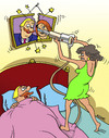 Cartoon: Mistress (small) by kranev tagged mistress,family,jackhammer,husband,bed,portraits