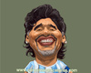 Cartoon: Maradona (small) by carcoma tagged football,legend,diego,maradona,carcoma,caricatura,caricature,sport,deporte,futbol,argentina,boca,napoli,barcelona