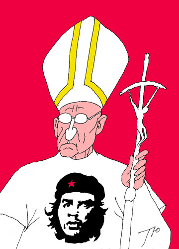 Cartoon: The Pope in 2015 (medium) by tunin-s tagged pope