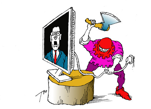 Cartoon: TVExecution (medium) by tunin-s tagged execution