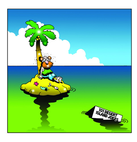 Cartoon: 101 desert island jokes (medium) by toons tagged desert,island,cartoons,jokes,funnies,palm,trees,marooned,stranded,seaside,oceans