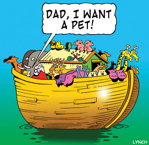 Cartoon: a pet (medium) by toons tagged noahs,ark,history,animals,pets,religion,god,bible,ships,vet,old,testament