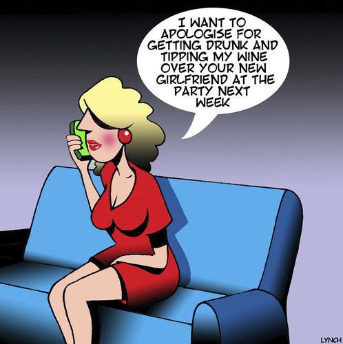 Cartoon: Apologise (medium) by toons tagged drunk,new,girlfriend,party,drunk,new,girlfriend,party