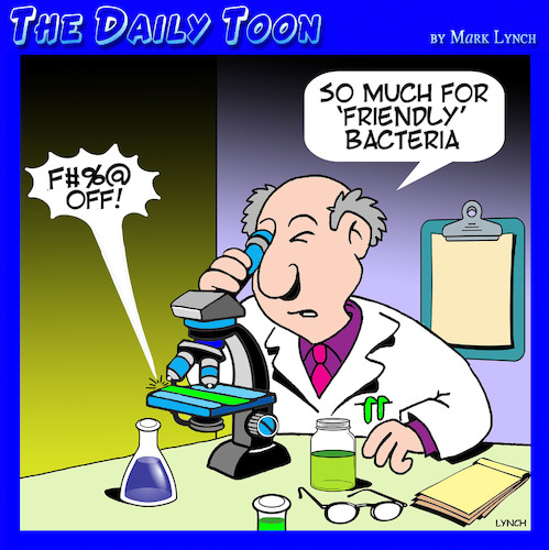 Cartoon: Bacteria (medium) by toons tagged scientists,friendly,bacteria,scientists,friendly,bacteria