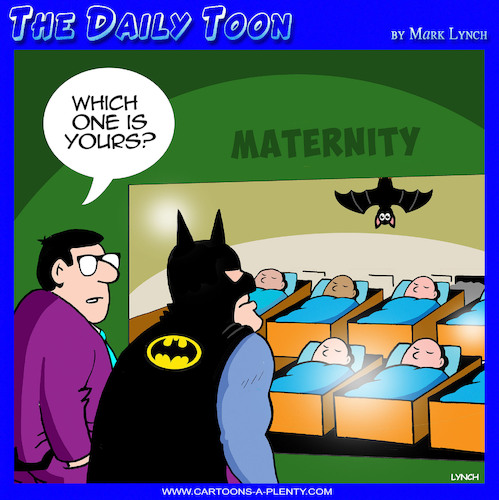 Cartoon: Bat kid (medium) by toons tagged batman,maternity,ward,baby,bats,batman,maternity,ward,baby,bats