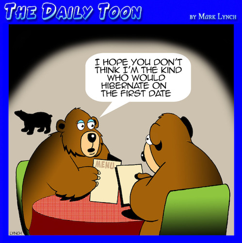 Cartoon: Bears (medium) by toons tagged bears,hibernation,one,night,stand,bears,hibernation,one,night,stand