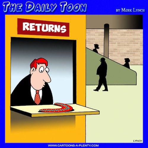 Cartoon: Boomerang (medium) by toons tagged returns,counter,retail,sales,returns,counter,retail,sales