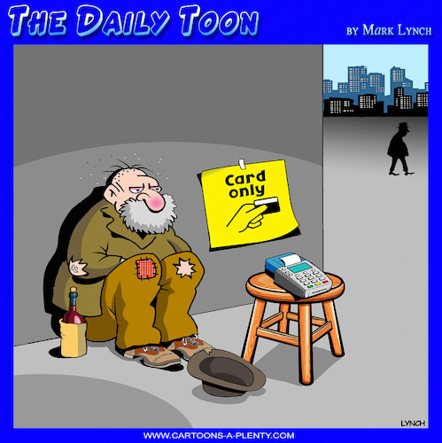Cartoon: Card only (medium) by toons tagged cashless,card,transactions,credit,cards,cashless,card,transactions,credit,cards
