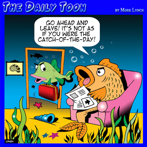 Cartoon: Catch of the day (medium) by toons tagged fish,catch,of,the,day,fish,catch,of,the,day
