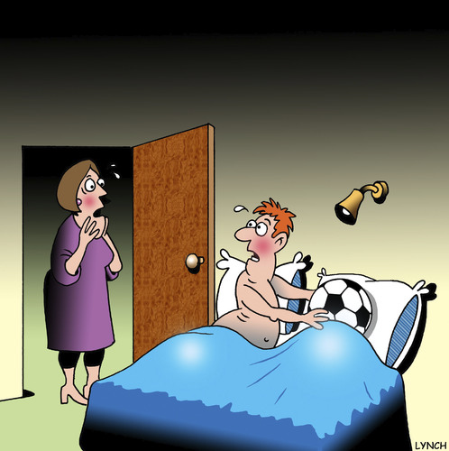 Cartoon: caught (medium) by toons tagged wm,soccer,sport,marriage,infidelity,football,fifa,world,cup,2014,copa,mundial,de,futbol,brazil,brasil,football,infidelity,marriage,sport,sex,soccer,wm,fifa,world,cup,copa,mundial,de,futbol,bundesliga,champions,league,pokal,mannschaft,nationalmannschaft,bed,fremdgehen,untreu,ehebruch,schreck