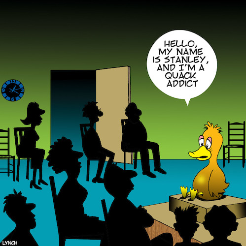 Cartoon: Crack addiction (medium) by toons tagged quack,aa,meeting,ducks,crack,drugs,addictions,seek,help,ice,meth,quack,aa,meeting,ducks,crack,drugs,addictions,seek,help,ice,meth