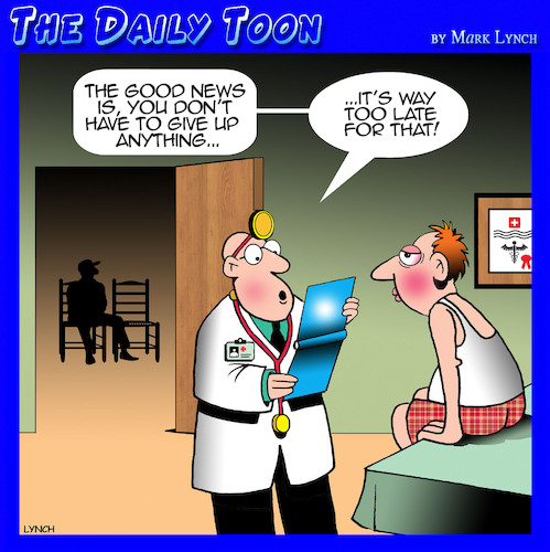 Cartoon: Diagnosis (medium) by toons tagged doctors,diagnosis,death,sentence,doctors,diagnosis,death,sentence