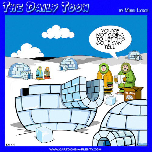 Cartoon: DIY (medium) by toons tagged igloos,ikea,some,assembly,required,eskimos,igloos,ikea,some,assembly,required,eskimos