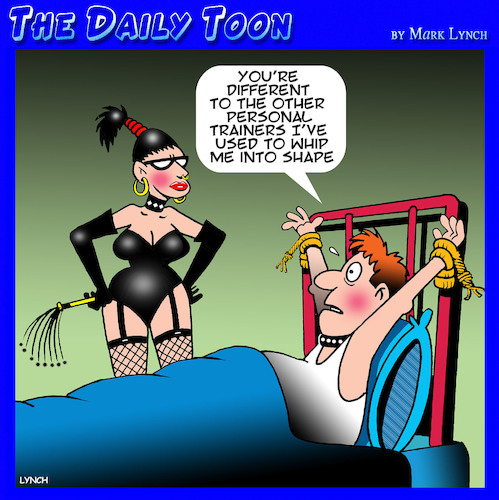 Cartoon: Dominatrix (medium) by toons tagged personal,trainer,dominatrix,fitness,whipping,personal,trainer,dominatrix,fitness,whipping