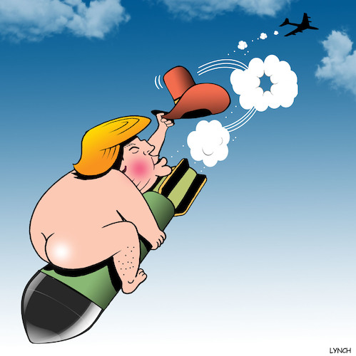Cartoon: Dr. Strangelove (medium) by toons tagged trump,dr,strangelove,atomic,weapons,mother,of,all,bombs,middle,east,trump,dr,strangelove,atomic,weapons,mother,of,all,bombs,middle,east