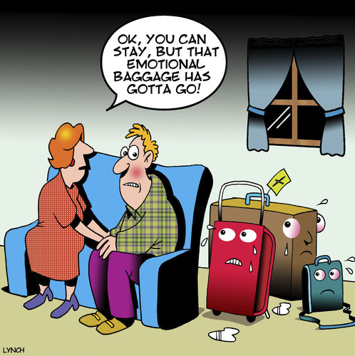 Cartoon: Emotional baggage (medium) by toons tagged emotional,baggage,feelings,relationships,luggage,suitcases,emotional,baggage,feelings,relationships,luggage,suitcases