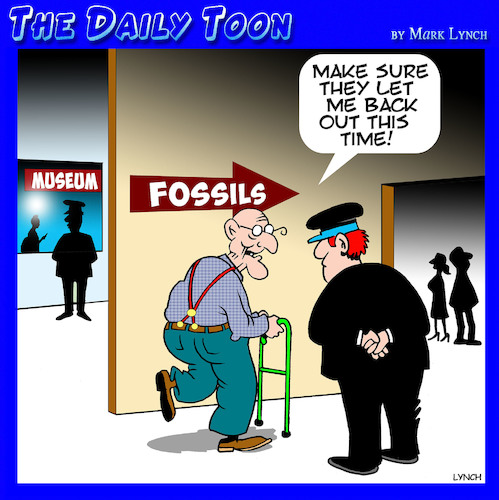Cartoon: Fossils (medium) by toons tagged old,age,fossils,museum,aging,old,age,fossils,museum,aging