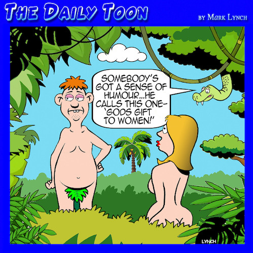 Cartoon: Gods gift to women (medium) by toons tagged garden,of,eden,handsome,women,garden,of,eden,handsome,women