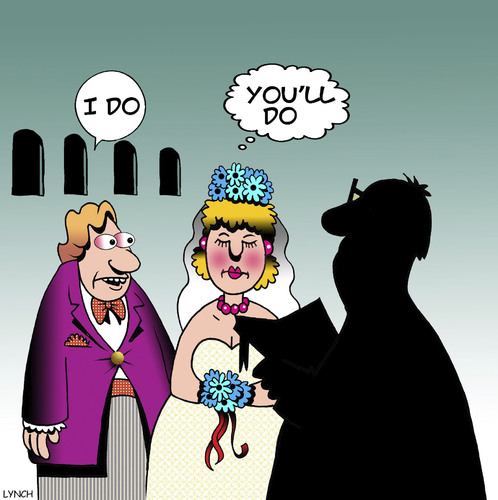 Cartoon: I do (medium) by toons tagged weddings,average,bride,weddings,average,bride