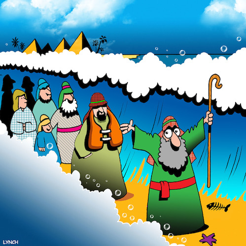 Cartoon: Life jacket (medium) by toons tagged moses,parting,the,sea,life,jacket,preserver,israelites,moses,parting,the,sea,life,jacket,preserver,israelites