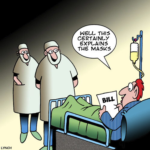 Cartoon: Medical bills (medium) by toons tagged medical,bills,hospital,costs,surgeons,doctors