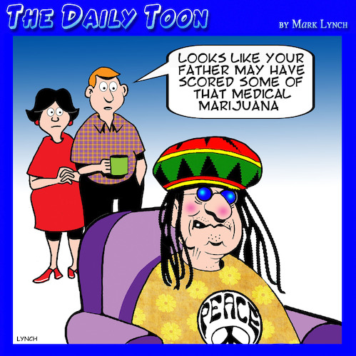Cartoon: Medical Cannabis (medium) by toons tagged medical,marijuana,rastafarian,grandparents,old,age,medical,marijuana,rastafarian,grandparents,old,age
