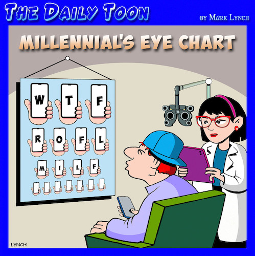 Cartoon: Millennials (medium) by toons tagged opticians,eye,charts,smart,phones,short,sighted,opticals,opticians,eye,charts,smart,phones,short,sighted,opticals