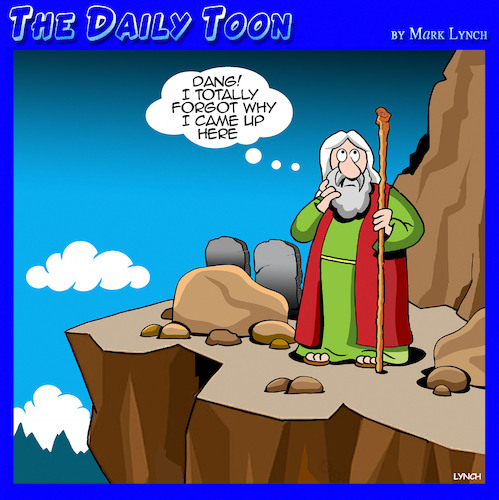 Cartoon: Moses (medium) by toons tagged ten,commandments,forgetfulness,old,age,ten,commandments,forgetfulness,old,age