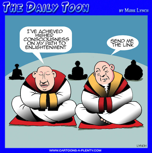 Cartoon: Nirvana (medium) by toons tagged higher,consciousness,at,one,with,nature,higher,consciousness,at,one,with,nature