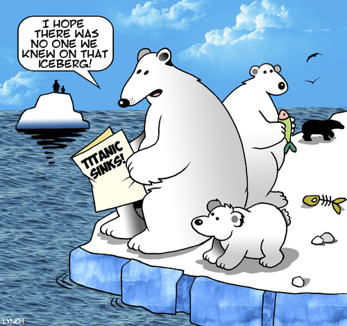 Cartoon: No one we know (medium) by toons tagged titanic,polar,bears,family,disaster,accidents,titanic,polar,bears,family,disaster,accidents