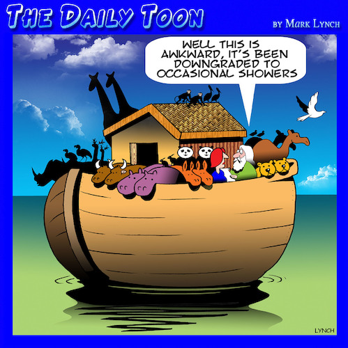 Cartoon: Noahs ark (medium) by toons tagged weather,floods,noahs,ark,weather,floods,noahs,ark