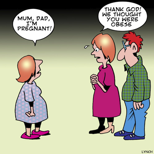 Cartoon: Obese (medium) by toons tagged pregnant,obesity,teenage,pregnancy