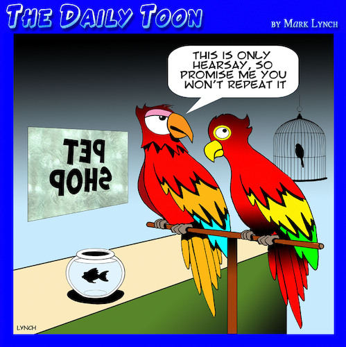 Cartoon: Parrots (medium) by toons tagged gossip,hearsay,rumours,parrot,gossip,hearsay,rumours,parrot