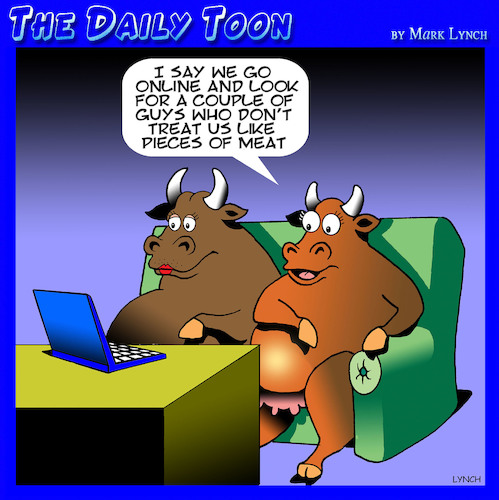 Cartoon: Pieces of meat (medium) by toons tagged cows,treat,women,like,pieces,of,meat,bovine,cows,treat,women,like,pieces,of,meat,bovine