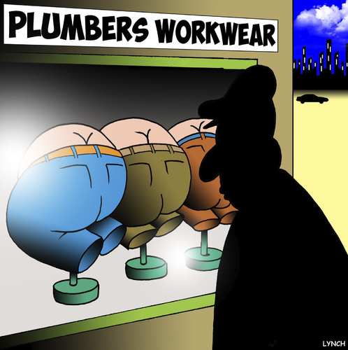 Cartoon: Plumbers (medium) by toons tagged over,bending,bums,plumbers,clothes,work,work,clothes,plumbers,bums,bending,over