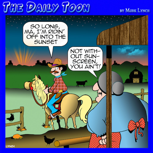 Cartoon: Ride into the sunset (medium) by toons tagged cowboys,wild,west,cowboys,wild,west